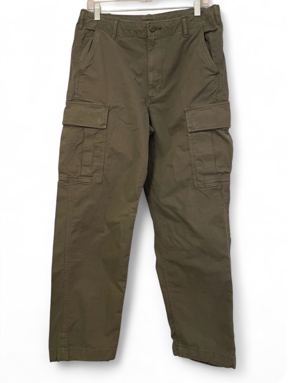 Uni Qlo Olive Green Army Cargo Pants Womens Size Medium